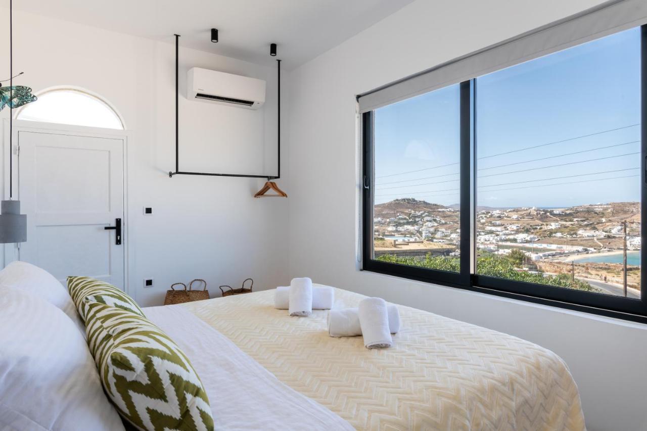 Yalos Mykonos 4 Bedroom Luxury House 5 Minute From Ornos W Sea & Sunset View *